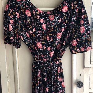 Floral wrap dress - S